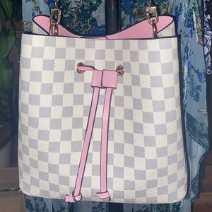 Pink & Gray Bucket Bag
